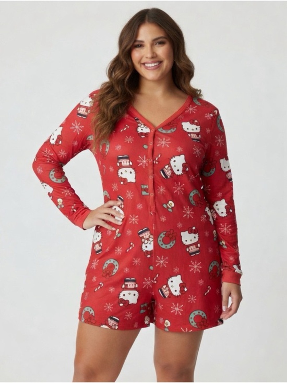 Hello Kitty Sanrio Holiday Sleep Romper